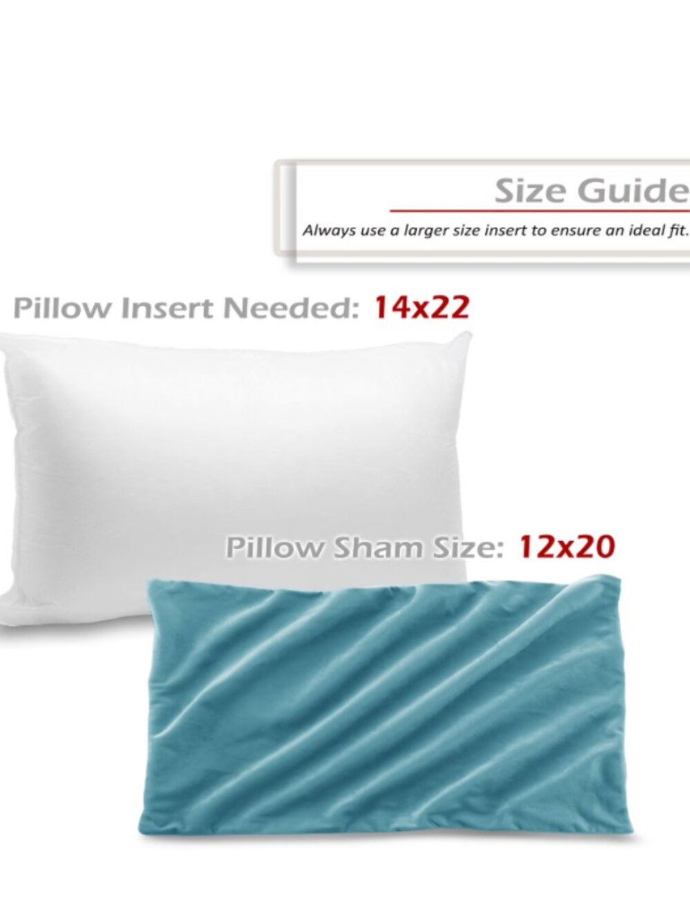 Nestl velvet luxury throw pillow covers Zipped 12X20 2pk Ocean Blue Rectangle